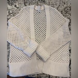 Abercrombie Open Knit Cream Cardigan Sweater